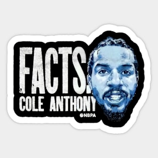 cole anthony facts Sticker